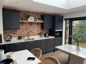 Brick Tiles Installed In Kitchen