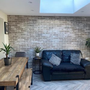 Dovecote Brick Slips Living Room Feature Wall