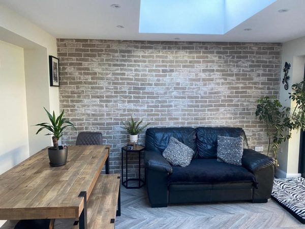 Dovecote Brick Slips Living Room Feature Wall