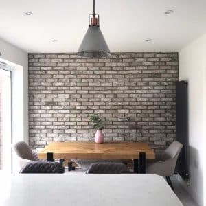 Iced Grey Brick Tile Feature Wall