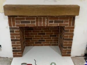 Traditional Red Blend Brick slips fireplace - Brick Tiles