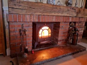 Fireplace with Old Coach House Slips