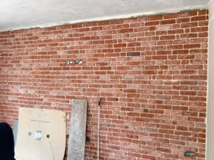 Feature red brick wall