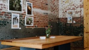 Commercial brick slips whitewashed