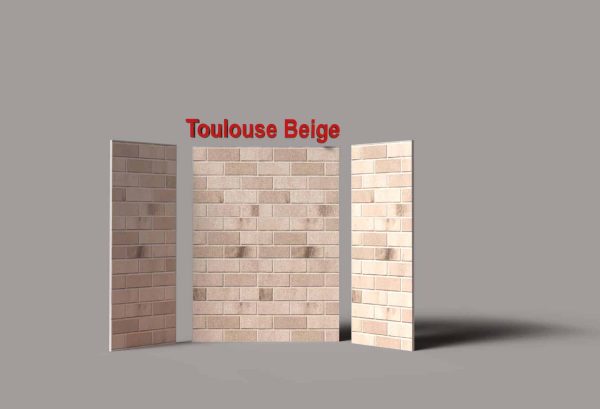 Fireplace Brick Panels - Beige - Toulouse Blend