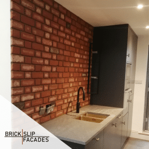 brick slip facades kitchen after Welbourne